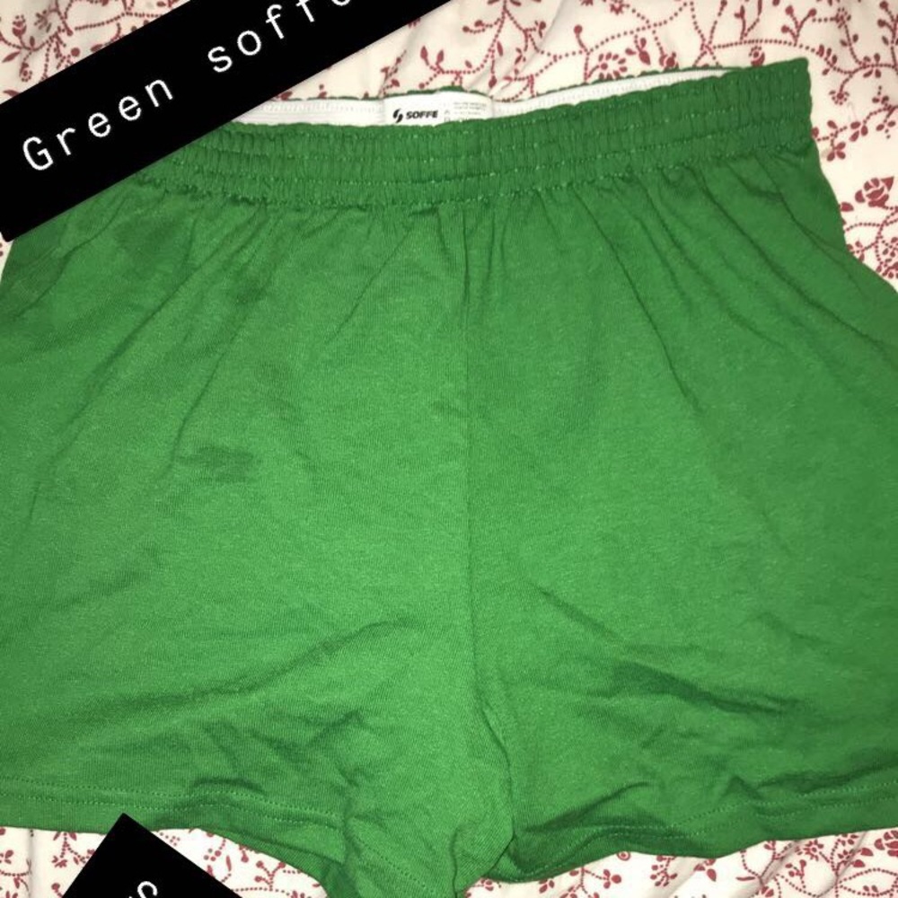 Green soffe cheer shorts